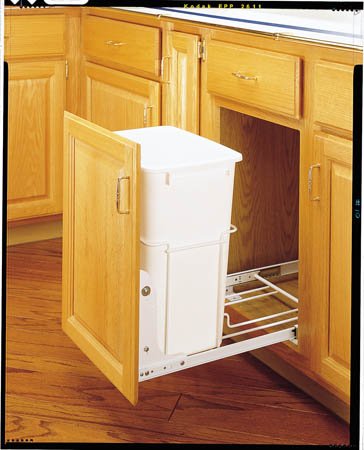 Rev-A-Shelf 35Qt Pull-Out Waste Bin White