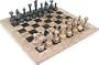 Classic Marina (Rose) & Black Marble Chess Set - 3" King