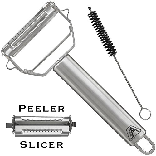 Vegetable Peeler & Julienne Slicer (2 in 1) - Perfect for Potato, Carrot, Apple & Zucchini