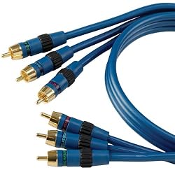 Acoustic Research AP091 3-Piece, 6-Foot Red/Blue/Green Component Video Molded Connectors