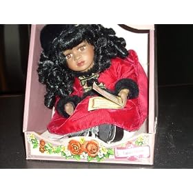 COLLECTOR'S CHOICE Dark Skinned Genuine Fine Bisque Porcelain Animated Musical Doll, plays... by Collector's Choice