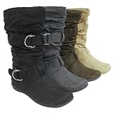Bamboo by Journee Double D-ring Flat Boots
