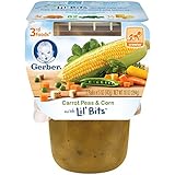 Gerber Purees 3rd Foods Carrots Peas and Corn with Lil Bits, 10 Ounce (Pack of 6)