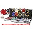 500 poker chip set with 10 free card covers and 1 dealer button.