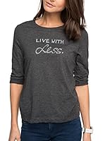 edc by ESPRIT Camiseta Manga Larga (Negro)