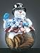 Kitchen & Housewares : Porcelain Top/Crack Belly Snowman Cookie Jar