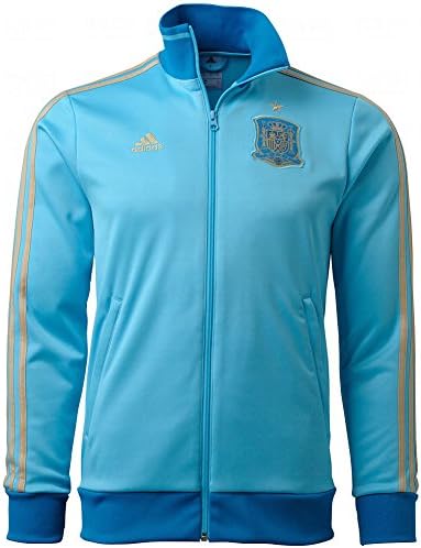 Mens Spain Long Sleeve Track Top Medium, Blue/Blue/Gold