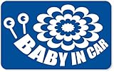 imoninn BABY in car ステッカー　【マグネットタイプ】　No.27　デンデンムシさん　（青色）