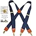 Hold-Up Suspender Company Casual Series Ocean Blue XG Suspenders for Men In the Traditional X-Back Style with USA Patented No-Slip Clips