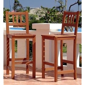 2 - Eco Friendly Valencia Indoor or Outdoor Patio Bar Stools by Ewins