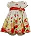 Bonnie Baby Girls Newborn Sweetheart Neck Border Print Shantung Dress, Orange, 3-6 Months Cheap