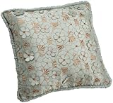 Rose Tree Audubon 18 by 18 Embroidered Flower Pillow