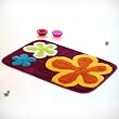 Naomi - [Dancing Flowers - Violet Red] Kids Room Rugs (19.7 by 31.5 inches)
