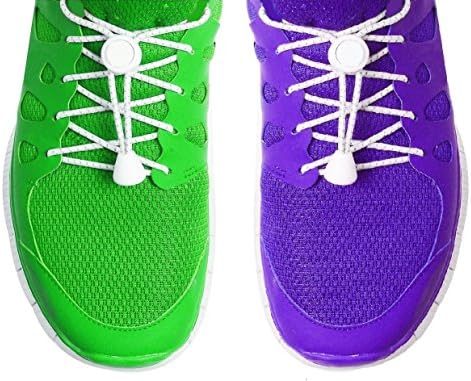 No Tie Elastic High Performance Reflective Shoe Lock Laces/The Ultimate Shoelace Replacement - Never Tie Shoelaces Again (White)