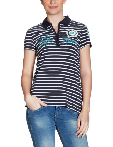 TOM TAILOR Polo Damen Poloshirt 15121290073/Polo cape town polo, Gr. 42 (XL), Blau (6000) Preisvergleich