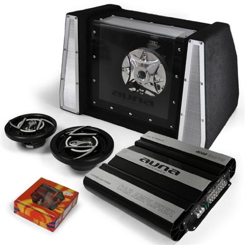 4000W Car-Hifi Komplettset 2.1 “Hockenheim” (4/3/2 -Kanal 4000W Endstufe, 25cm Subwoofer, Paar 600W Lautsprecher)