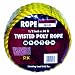 Rope King TP-1250Y Twisted Poly Rope - Yellow - 1/2 inch x 50 feet
