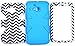 Bastex Heavy Duty Dynamic Hybrid Case for Alcatel One Touch Evolve 5020T - Sky Blue Silicone / Black & White Chevron Hard Shell