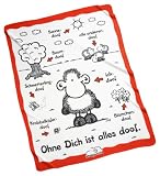 Sheepworld 40419 Fleecedecke - Ohne Dich ist alles doof weiß