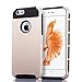 iPhone 6S Case, technext020 Non-Slip iPhone 6 6S (4.7) Case Hard Plastic Silicone Protective Case Rubber Bumper Slim Heavy Duty Dual Layer Gold Cover for iPhone 6 (2014) and iPhone 6S (2015)
