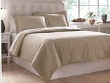 Whole Home Faux Silk King Bed Coverlet, 5-Piece, Taupe