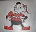 Cleveland Browns Brownie Elf Die Cut Car Decal