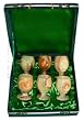 Multi Onyx Cordials Glasses 6 Pc Set Goblets Free Gift Box