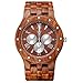 MEKU Handcrafted Mens Wooden Watch Natural Sandalwood Day Date Calendar Xmas Gifts