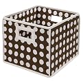 Badger Basket Folding Basket Brown Polka Dot