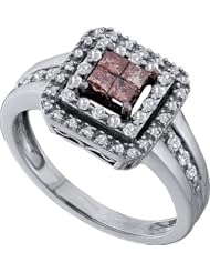 0.50CTW COGNAC DIAMOND INVISIBLE RING