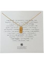 Dogeared "I Am" Grateful Small Dogtag Pendant Necklace, 18"