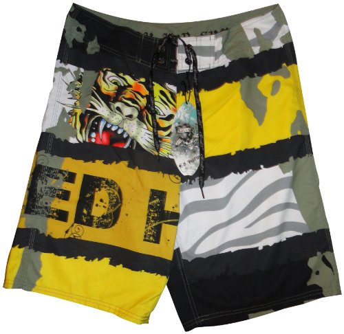 Men's Ed Hardy Swim Trunks Board Shorts Surreal 