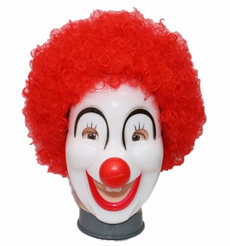 【ピエロ マスク と カツラ の セット】マクドナルド の ドナルド !? SEKAI NO OWARI DJ LOVE !? コスプレ/仮装/パーティー/変装/マスク/お面/アフロ