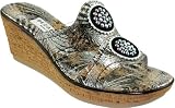 Dezario Angie Women's Comfortable Medium High Cork Wedge Sandals