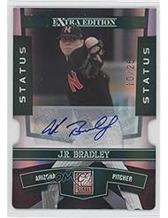 Collectibles: J.R. Bradley #10/25 Arizona Diamondbacks (Baseball Card) 2010 Donruss Elite Extra Edition Status Emerald Die-Cut Signatures [Autographed] #9 - America, Inc.