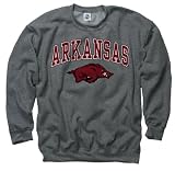 Arkansas Razorbacks Dark Heather Perennial II Crewneck Sweatshirt