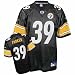 Willie Parker Jersey: Reebok Black Replica #39 Pittsburgh Steelers Jersey - Medium