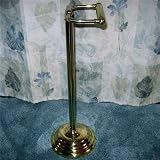 Brass Toilet Tissue Stand in a Lacquered Finish