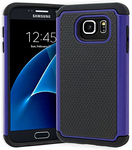 Galaxy S7 Case, Joyous Heavy Duty Slim Fit Hybrid Armor Premium Dual Shock Rubber Silicone Cover with Hard Protective Case for Samsung Galaxy S7 (blue)