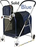 Solid Blue Pet Stroller
