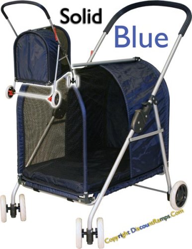 Solid Blue Pet Stroller