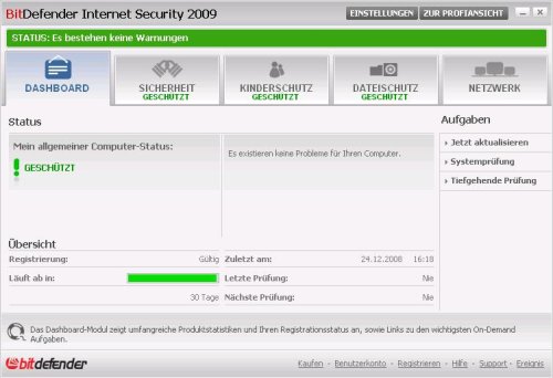 BitDefender Internet Security 2009 Single Edition 1 Platz