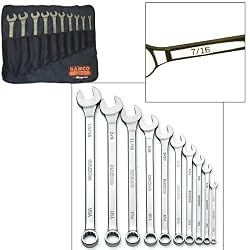 Bahco by Snap On 837010 10 pc Combination Wrench Set w/Pouch