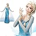 Frozen Snow Queen Elsa Adult Gem Jewel Costume Cosplay Dress with Gloves Size M