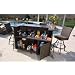 Vento Granite Top Wicker Bar Set With Swivel Bar Chairs
