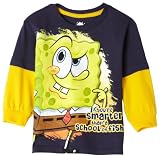 Sponge Bob Boys 2-7 Long Sleeve 2-Fer Tee