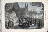 1865 SCENE KING JOHN DRURY LANE THEATRE ANTIQUE ART