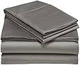 Pinzon 400-Thread-Count Pleated Hem  Egyptian Cotton Sateen Sheet Set - King, Sterling