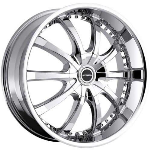 Strada Sole 22 Chrome Wheel / Rim 5x112 & 5x115 with a 40mm Offset and a 74.1 Hub Bore. Partnumber S20250240