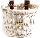 Nantucket Cruiser Collection Child-Size Bicycle Basket (White, 10 X 7.5 X 7.5)